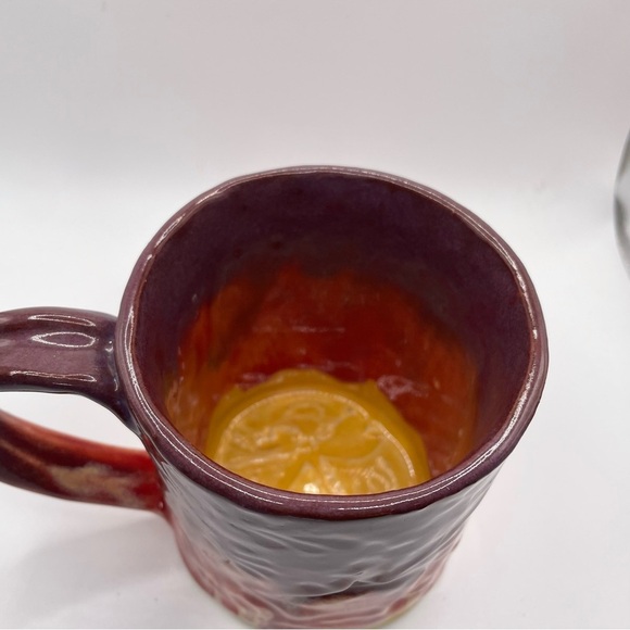 Coffee cup. Humble Hands Pottery. Clay. Funky. Signed on bottom. No chips. - Picture 3 of 8